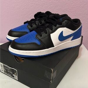 Air Jordan 1 Low Royal Blue, White, & Black Sneakers